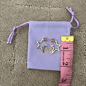 Melinda Maria Caroline Pave Gold Star Earrings